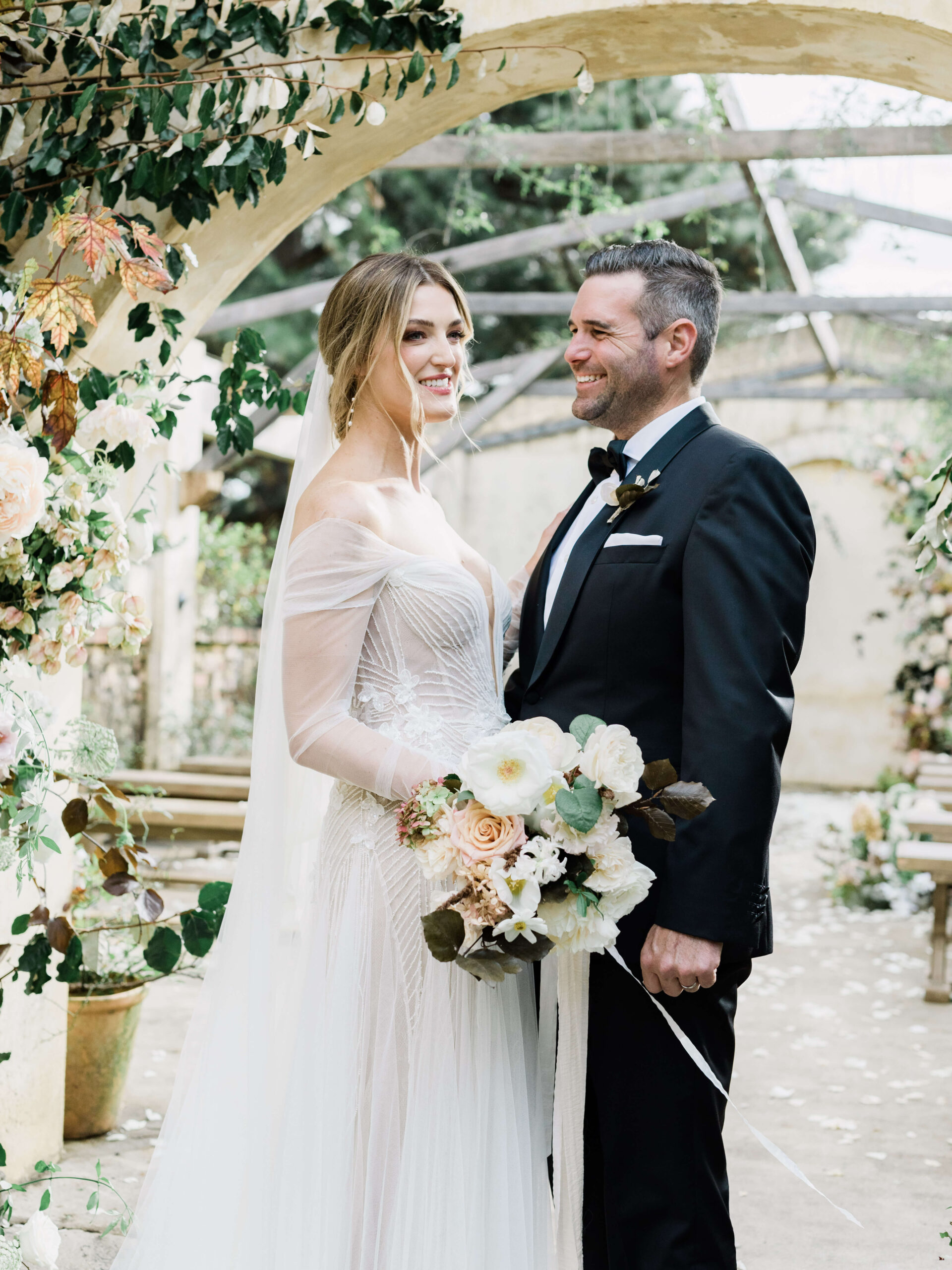 Flower filled wedding in Byron Bay