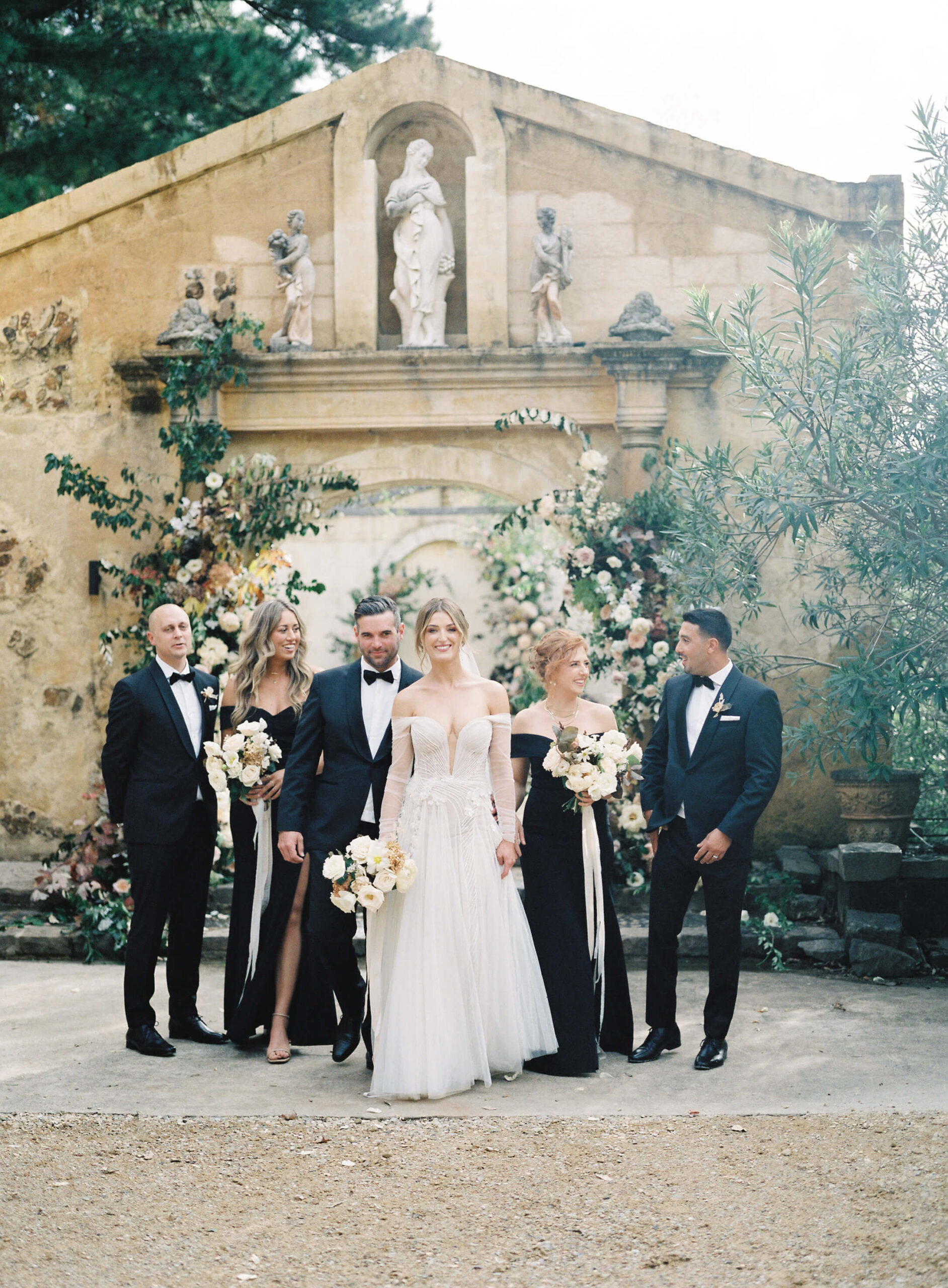 Liz Martinez Bridal gowns and black tie wedding